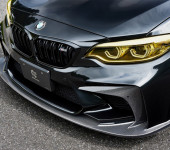 Карбоновый спойлер 3D Design переднего бампера БМВ (BMW) F87 M2 Competition