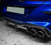 Карбоновый диффузор Акрапович (Akrapovic) заднего бампера для БМВ (BMW) M8 F92 и F93 Gran Coupe