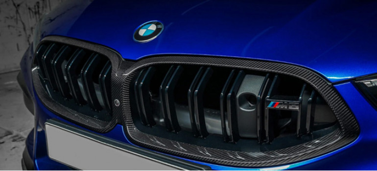 Карбоновая решетка радиатора (ноздри) для БМВ (BMW) 8, M8, Gran Coupe