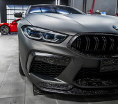 Карбоновые спойлеры переднего бампера на БМВ (BMW) M8 F92 и M8 F93 Gran Coupe