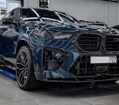 Карбоновый спойлер переднего бампера на БМВ (BMW) X6M F96 LCI