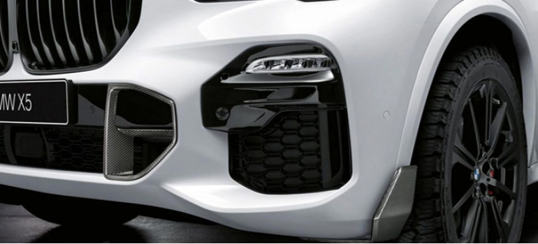 Карбоновые элероны М Перформанс (M Performance) переднего бампера на БМВ (BMW) X5 G05
