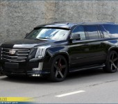 Козырек на лобовое стекло с эффектом визуального занижения на Cadillac Escalade