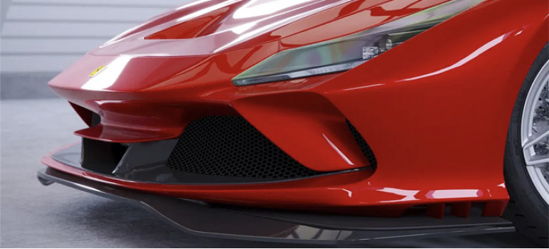Губа переднего бампера для Феррари (Ferrari) F8 Tributo/Spider Губа переднего бампера для Феррари (Ferrari) F8 Tributo/Spider