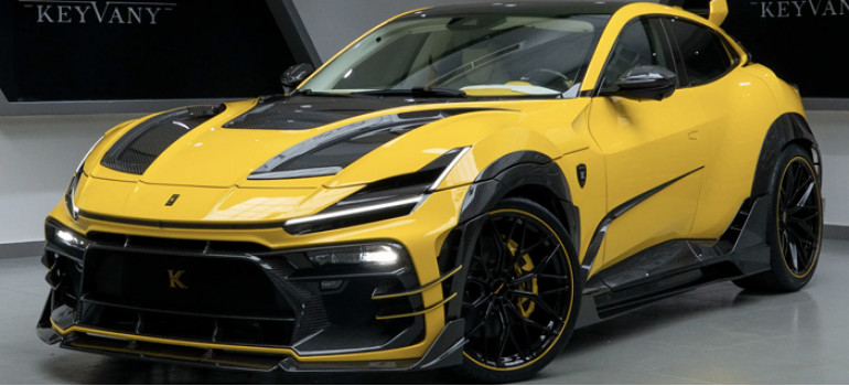 Аэродинамический обвес от тюнинг-ателье Кейвани (Keyvany) на Ferrari Purosangue