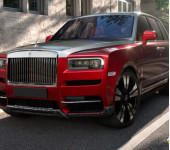 Карбоновая накладка на передний бампер Роллс Ройс (Rolls Royce) Cullinan