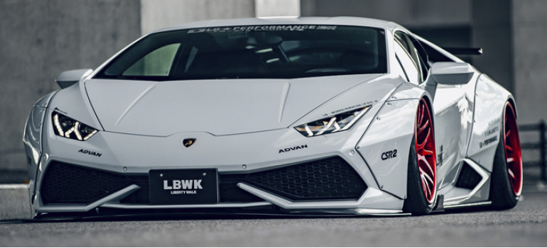 Аэродинамический обвес на Ламборгини Хуракан (Lamborghini Huracan) от японского тюнинг-ателье Liberty Walk