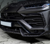 Карбоновая губа (спойлер) на передний бампер Ламборгини Урус (Lamborghini Urus)