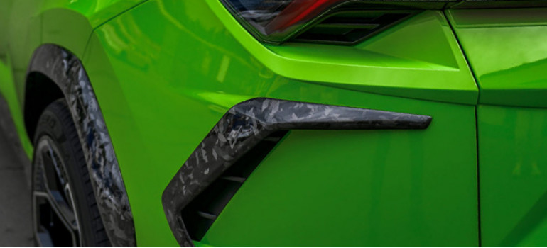 Карбоновые накладки на задний бампер на Ламборгини Урус (Lamborghini Urus)