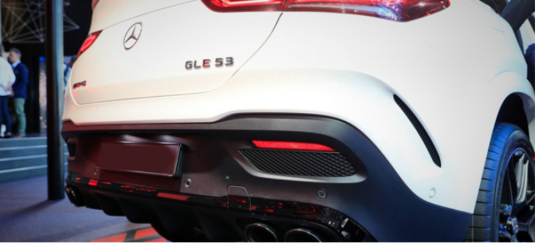 Диффузор заднего бампера АМГ (AMG) GLE53 на Mercedes GLE-Coupe C167