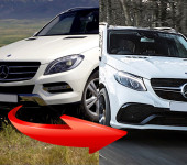 Рестайлинг Мерседеса (Mercedes) из ML W166 в GLE63 AMG W166