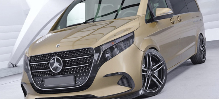 Спойлер переднего бампера на Мерседес (Mercedes) V-Class W447 2024+ Спойлер переднего бампера на Мерседес (Mercedes) V-Class W447 2024+