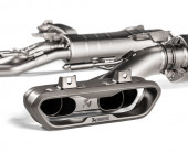 Оригинальная выхлопная система Акрапович (Akrapovic) на Мерседес (Mercedes) G63 W463a