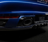 Карбоновый диффузор заднего бампера на Порше (Porsche) Carrera 992