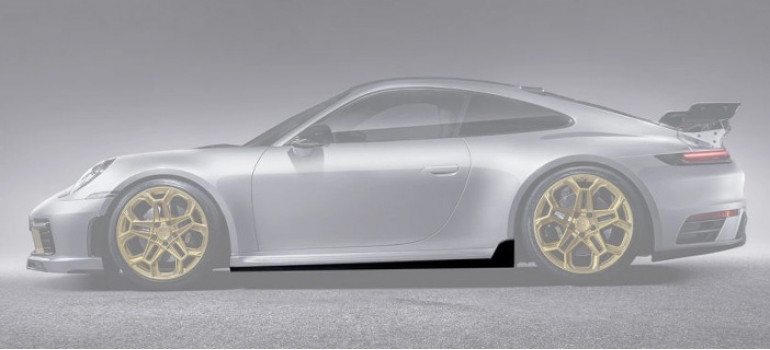 Карбоновые накладки на пороги Tech Art для Порше (Porsche) Carrera 992