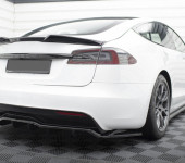 Диффузор заднего бампера на Теслу Модел С Плейд (Tesla Model S Plaid) 2021 модельного года Вариант 1