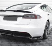 Диффузор заднего бампера на Теслу Модел С Плейд (Tesla Model S Plaid) 2021 модельного года Вариант 2