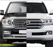 Комплект рестайлинга Тойоты ( Toyota ) Land Cruiser 200 2007-2015 годов выпуска в авто 2016 модельного года.