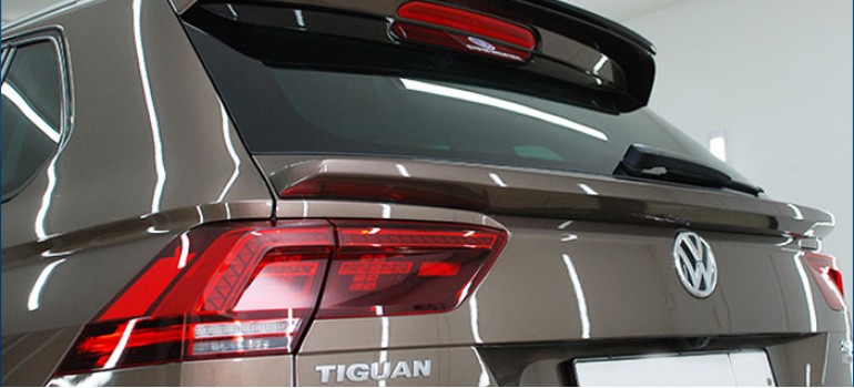 Спойлер под стекло задней двери на Фольксваген Тигуан (Volkswagen Tiguan) MK2