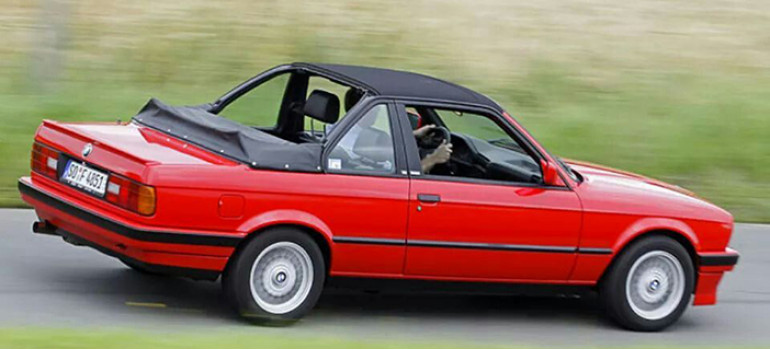 Кабриолетный тент на БМВ (BMW) E30 Targa Baur 1982-1993 годов выпуска