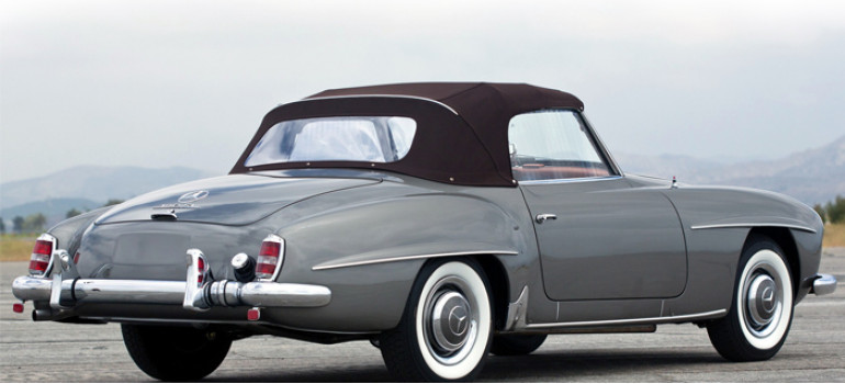 Кабриолетный тент и потолок на Мерседес (Mercedes) 190SL Cabrio 1955-1963 годов выпуска