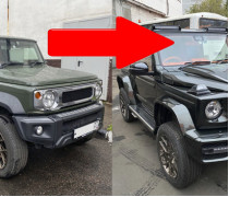 Тюнинг Сузуки Джимни (Suzuki Jimny) в стиле Гелендвагена (Mercedes G63) Brabus