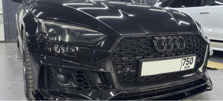 Установка губы переднего бампера и диффузора заднего бампера на Ауди (Audi) A5 Установка губы переднего бампера и диффузора заднего бампера на Ауди (Audi) A5