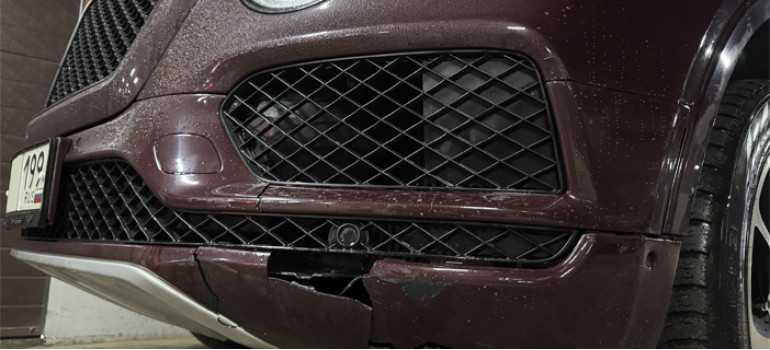 Ремонт переднего бампера на Бентли Бентайга (Bentley Bentayga) Ремонт переднего бампера на Бентли Бентайга (Bentley Bentayga)