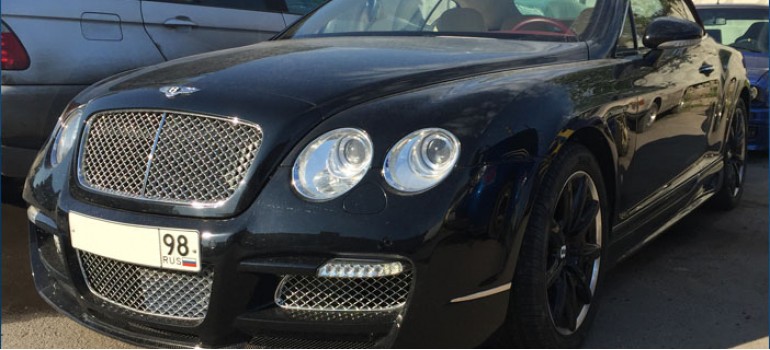 Покраска в серебристый цвет сеточек в обвесе Mansory на Bentley GT Continental