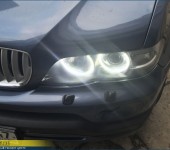 Установка сверхъярких Ангельских Глазок на BMW X5 E53