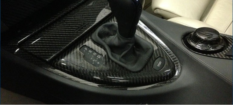 Нанесение ( перетяжка ) настоящего 100% карбона на детали интерьера БМВ ( BMW ) E63