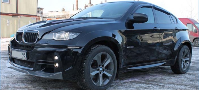 Профессиональная установка и покраска обвеса Интерцептор ( Interceptor ) на БМВ ( BMW ) X6 E71