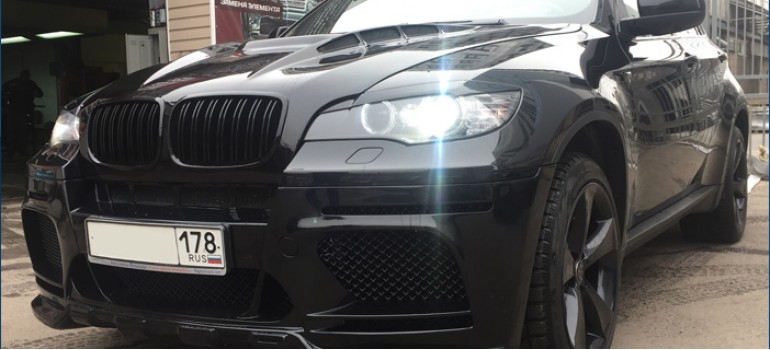 Установка и покраска обвеса на БМВ (BMW) X6 E71