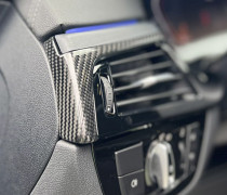 Ламинация настоящим карбоном деталей интерьера БМВ (BMW) G30