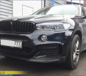 Подгонка и установка карбоновой "губы"на бампер БМВ (BMW) X6 F16