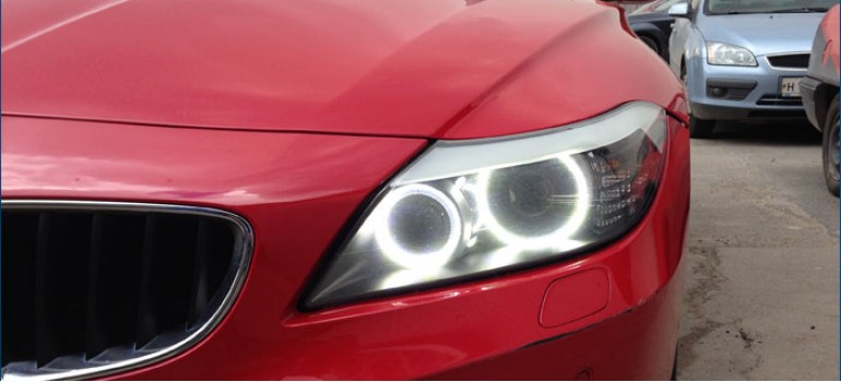 Установка Ангельских Глазок ( Angel Eyes ) SMD в фары BMW Z4