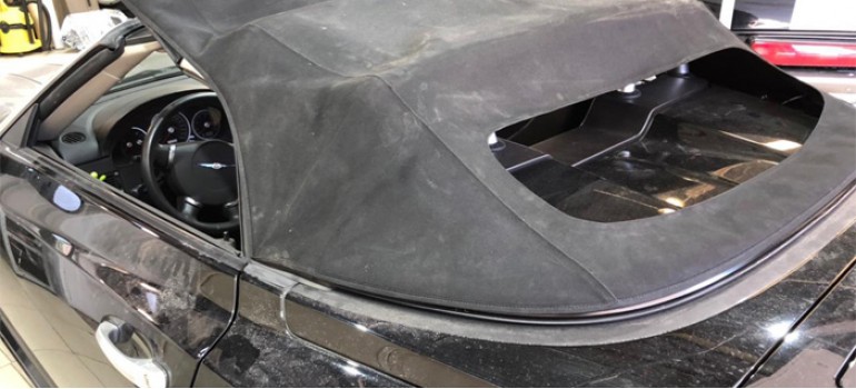 Замена стеклянного окна на мягкое в тенте кабриолета Крайслер Кроссфайер (Chrysler Crossfire)