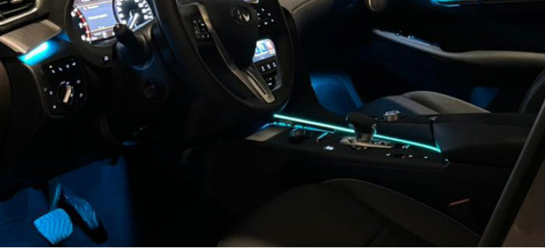 Установка атмосферной контурной подсветки салона Ambient Light на Инфинити (Infiniti) QX50