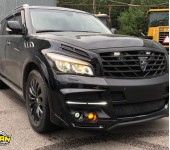 Ремонт бампера Larte Design и оптики на Инфинити (Infiniti) QX80