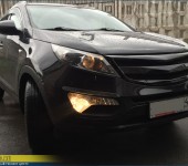 Установка и покраска тюнингованой решетки радиатора на КИА Спортедж (KIA Sportage)