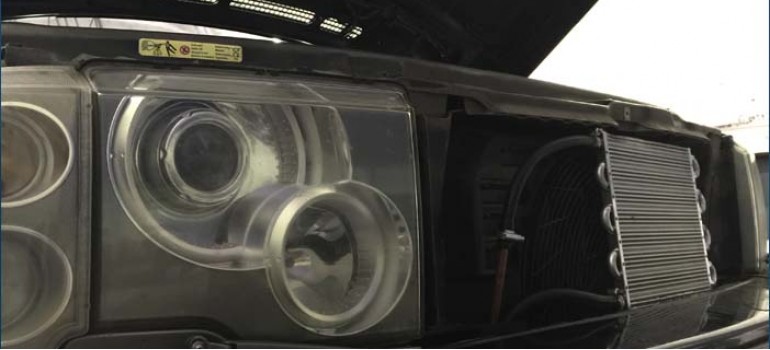 Установка дополнительного радиатора охлаждения масла в АКПП на Range Rover Vogue