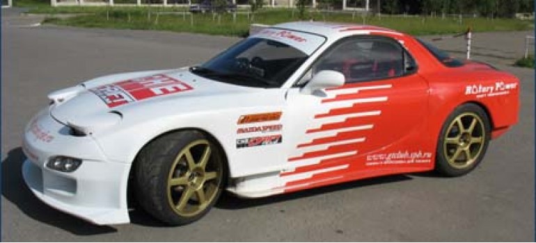 Установка и покраска обвеса widebody на Mazda RX-7