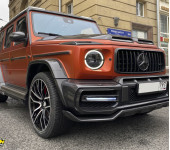 Установка карбонового обвеса Warrior (Воин) на Мерседес (Mercedes Benz) G63 W463a (W464)