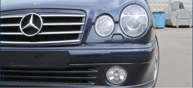 Установка и покраска аэродинамического обвеса Lorinser на Mercedes W210