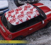 Аэрография на Mini Cooper - орнамент от Боско (Bosco)