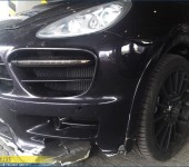 Замена переднего бампера из обвеса Хаманн ( Hamann ) на Порше Кайен ( Porsche Cayenne ) 958