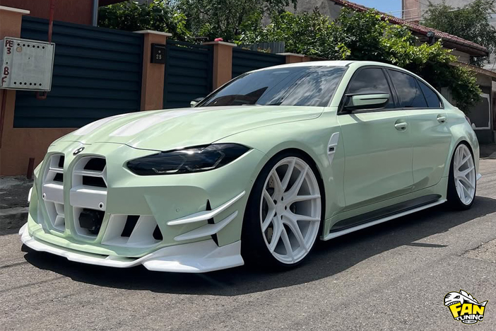 Необычное цветовое решение по окраске обвеса на БМВ (BMW) M3 G80 