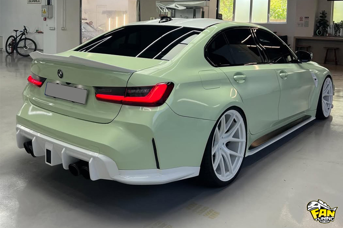 Необычное цветовое решение по окраске обвеса на БМВ (BMW) M3 G80 