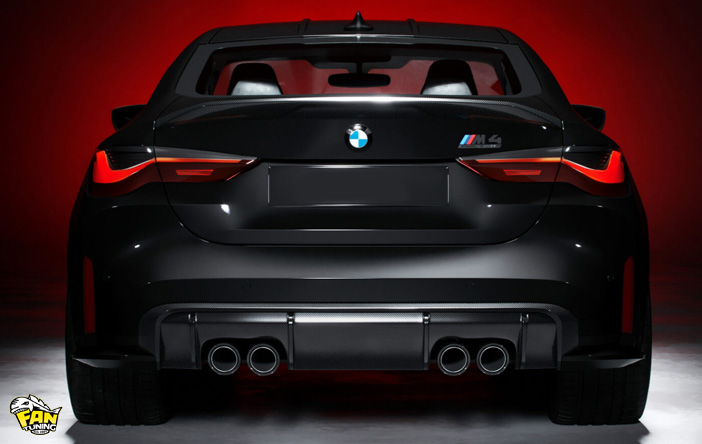 Карбоновый диффузор М Перформанс (M Performance) заднего бампера на БМВ М3 (BMW M3) G80