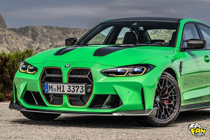 Карбоновый спойлер CSL переднего бампера на БМВ (BMW) M3G80 и M4G82